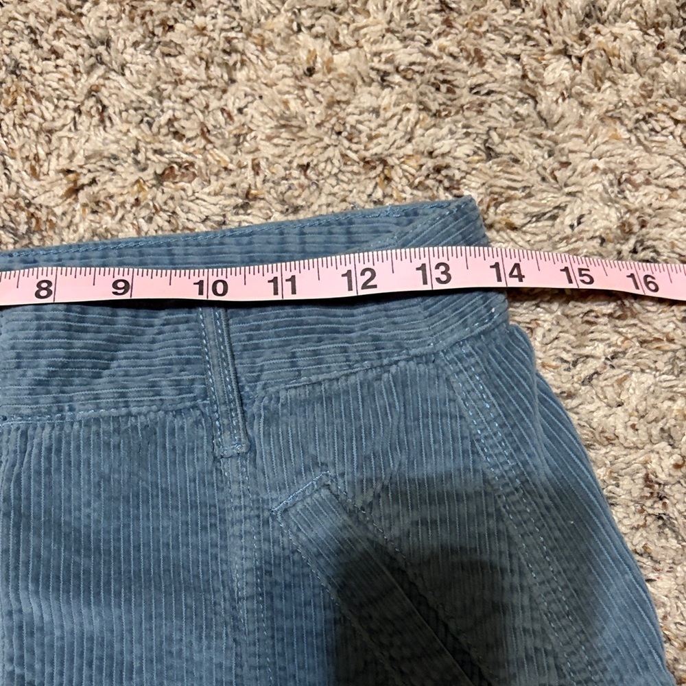 American Eagle Outfitters Blue A-line Corduroy Zip-Up Mini Skirt - Picture 4 of 6